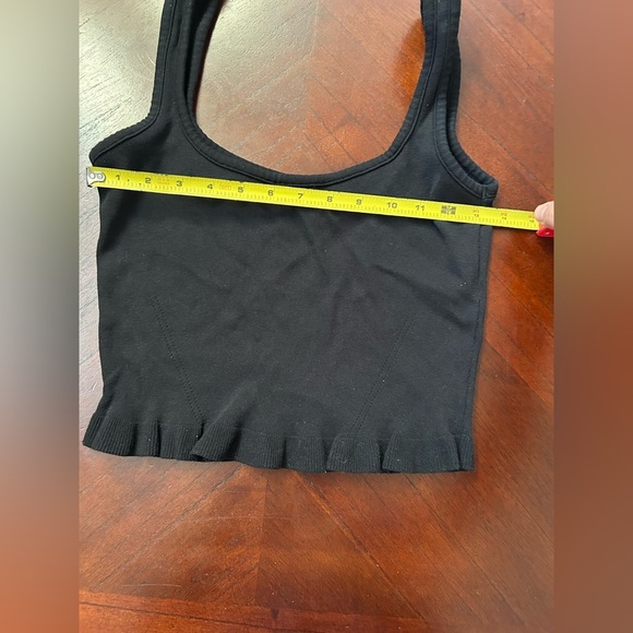 Zara Black Ribbed Tank Top - Picture 3 of 7